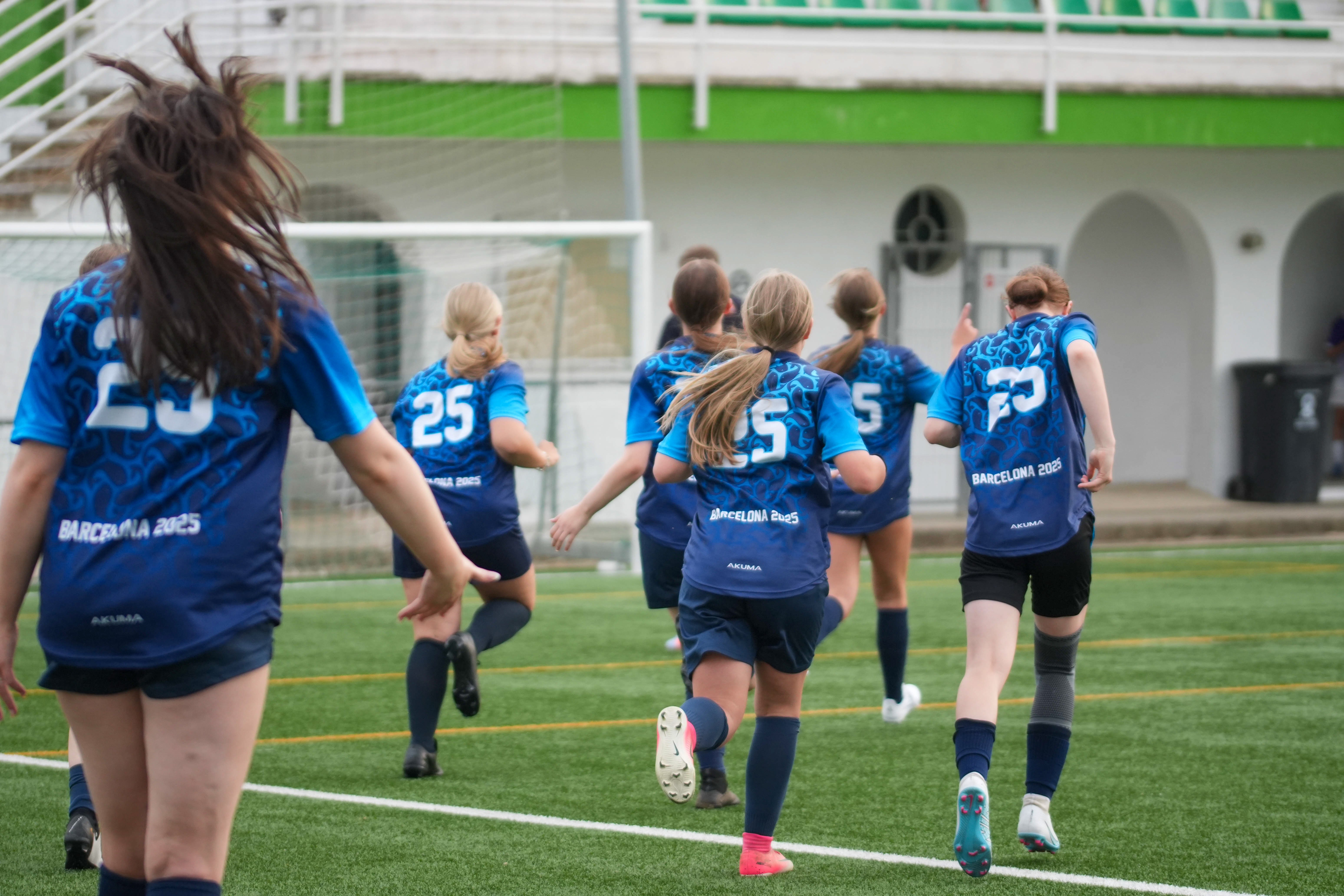 Students on school football trip