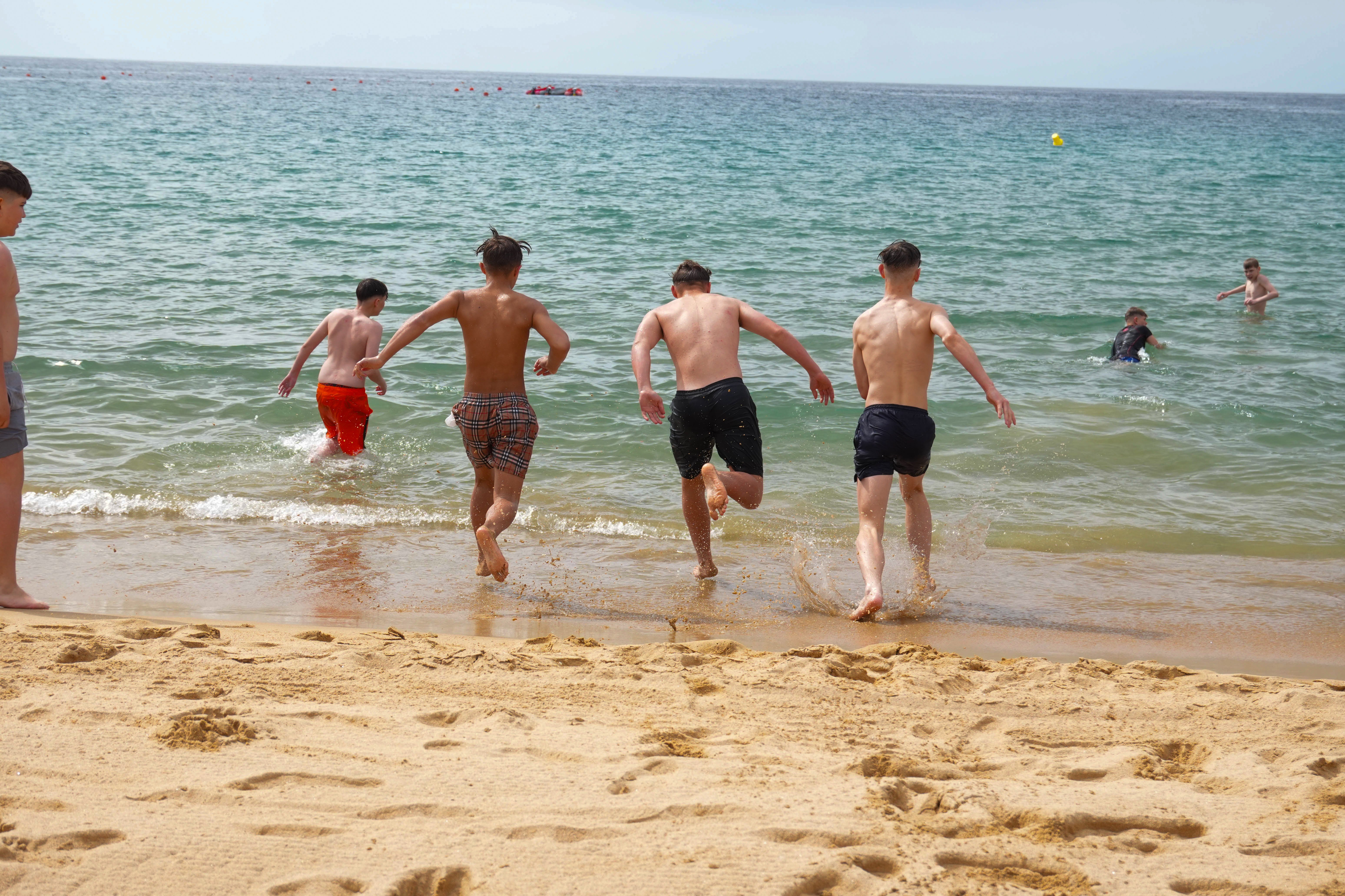 School students on spanish watersports trip
