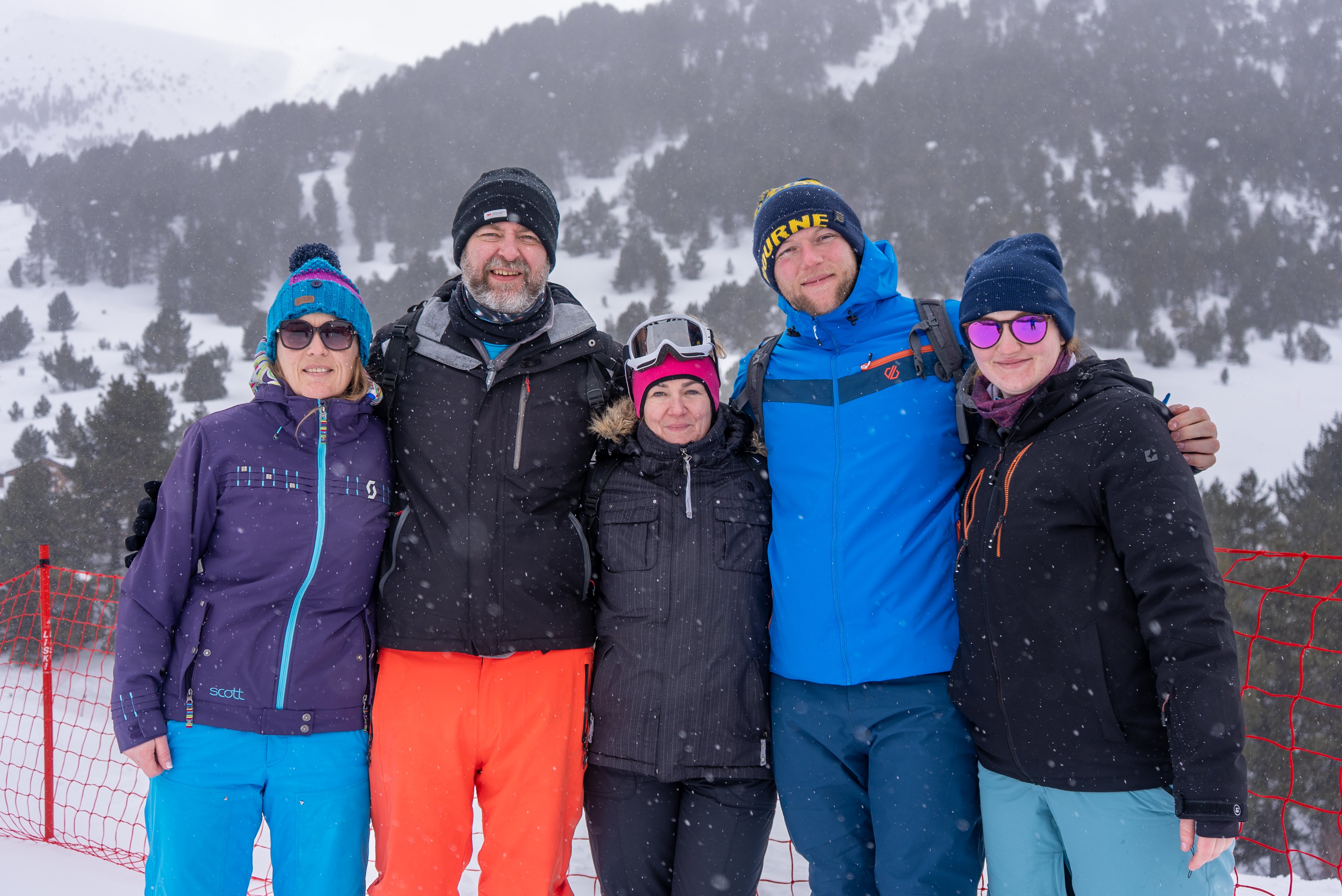 Teachers on school ski trip